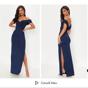 BRAND NEW PRETTY LITTLE THING Navy Blue Dress